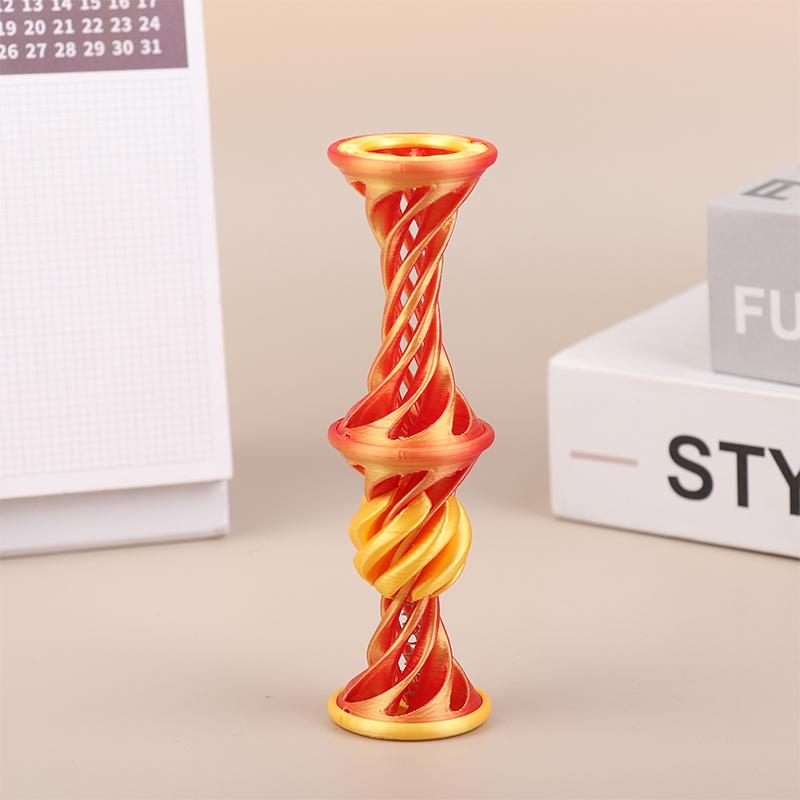 3D Printed Impossible Cone Pyramid Passthrough Sculpture Screw Rod Ball Release Stress Relief Toy