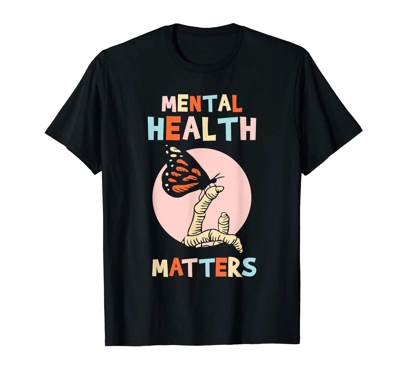 Mental Health Matters Awareness Brain Therapist T-Shirt 2XL