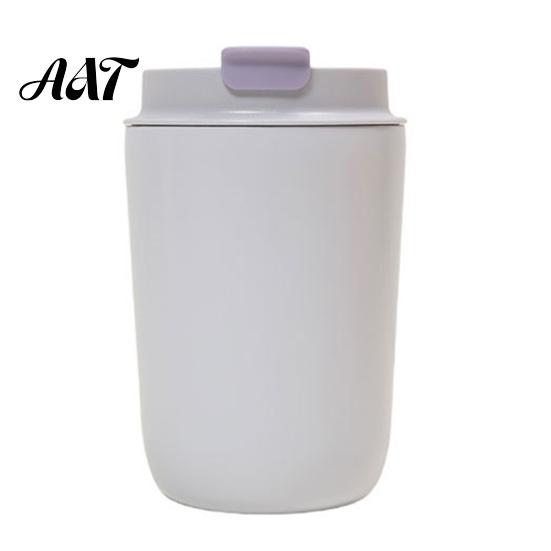 Small Stainless Steel Vacuum Insulated Coffee Mug Mini Cup, 400ml Capacity Mug, Portable Leak Proof Travel Cup for Hot Drinks Leak-proof Flip-top Lid 400ML