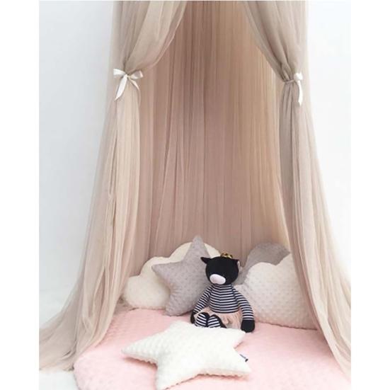 Tenda da Culla in Pizzo per Bambini Tenda a Cupola Rotonda Tenda Sospesa Zanzariera Decorazione Stanza Bambini
