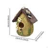 Hanging Bird House for Outdoor Decorative Birdhouse Hummingbird Nest Resin Hut Garden