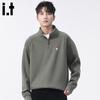 :CHOCOOLATEit Men's Retro Loose Fit Half-Button Pullover Sweatshirt