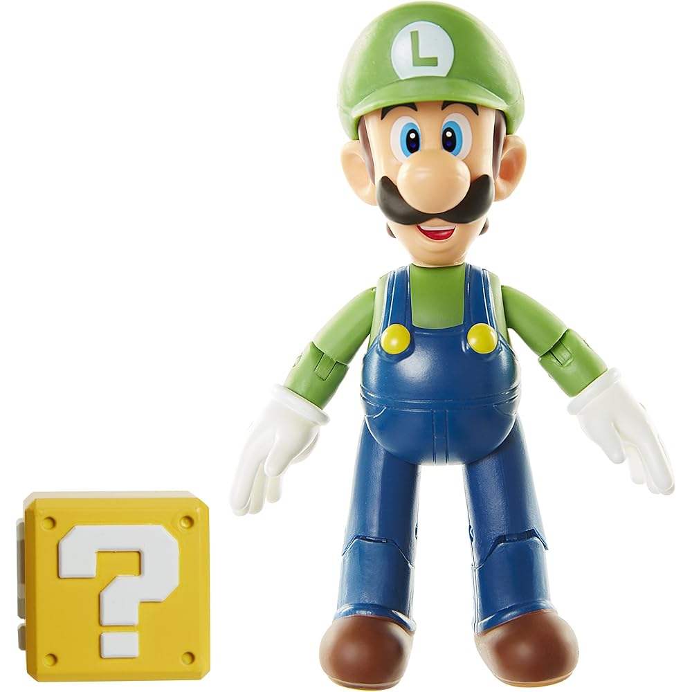 Sanei Boeki Super Mario Figure Collection Plus Luigi with Question Block FCP-002