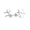 BELLA BOX Fashion Zircon Snowflake Five Petals Stud Earrings Jewelry Wedding Party Gift