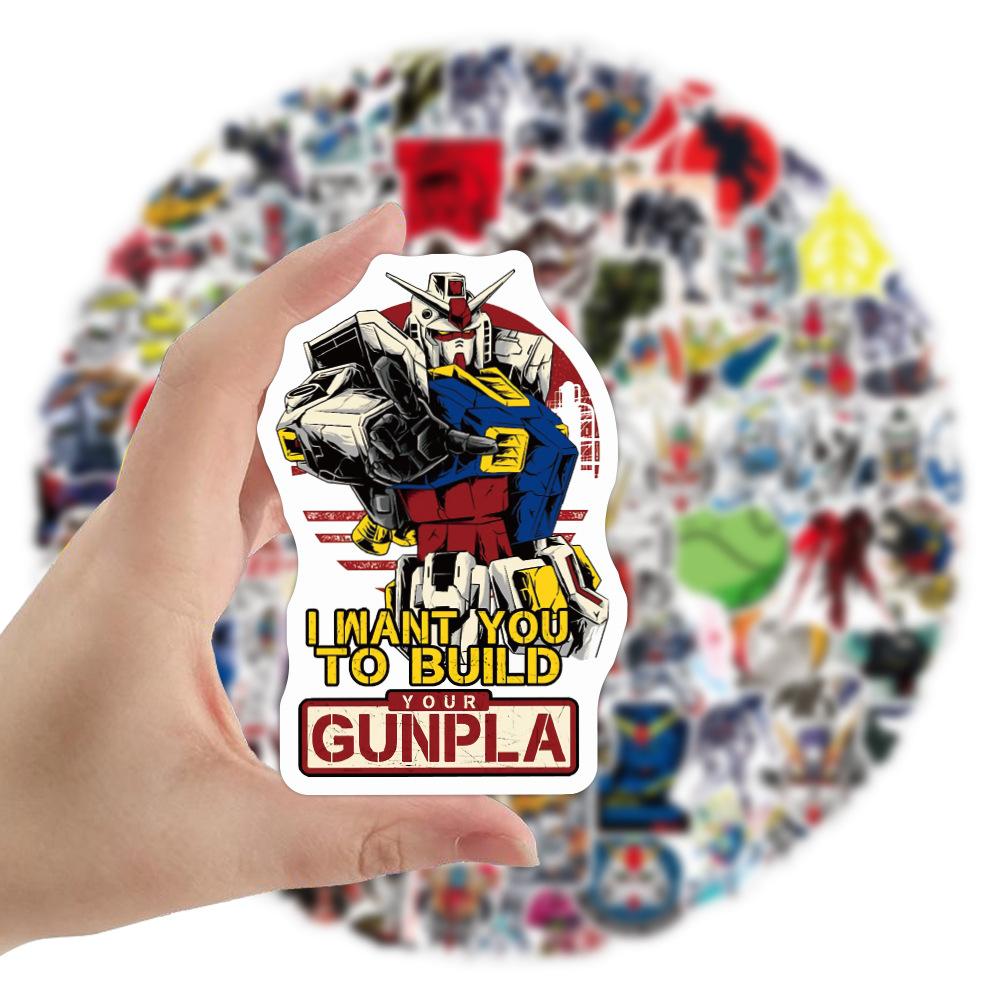 10 30 50 100Pcs Anime Gundam Cartoon Stickers Diy Motorcycle Luggage Guitar Skateboard Cool Graffiti Classic Kid Sticker Decal