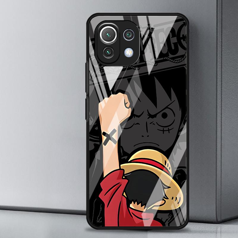 

OneS P-ieceS LuffyS Glass Phone Cover Case for Xiaomi mi 12X 13 Note 10 10T 11 Lite 10 Pro 12 12T 11T 14 Xiaomi Mi 11