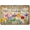 Retro Flower Tin Sign Gardening Metal Sign Vintage Garden Club Outdoor Indoor Home Wall Hanging Decorative Plaque Plates Farm
