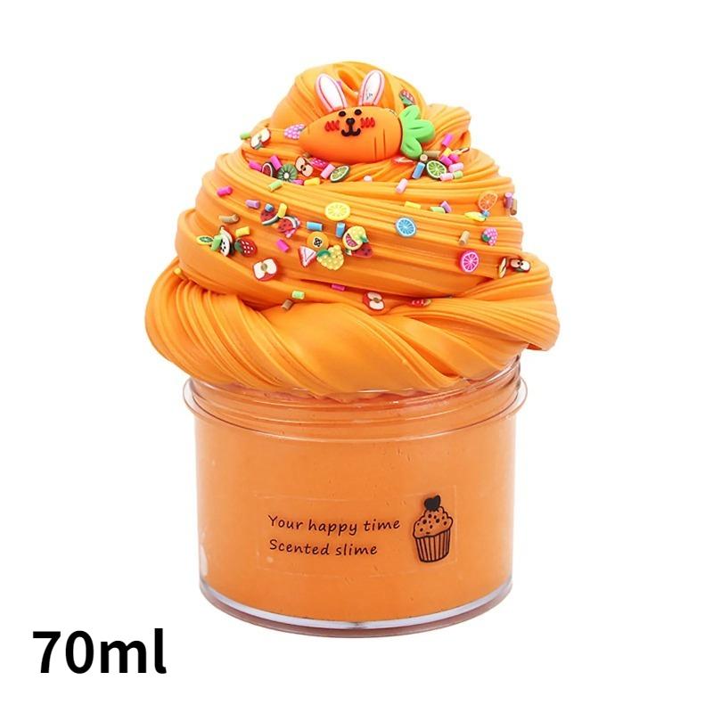 1PC Rainbow Clay Slime DIY Butter Slimes Fruit Set Toys Education Antistress Accessories Soft Charms Party Toy for Kids Gifts