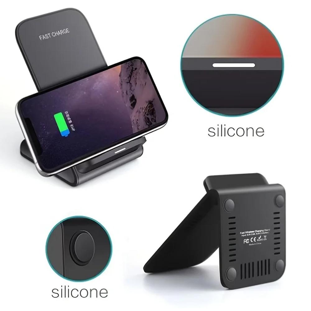 100W Fast Wireless Charger Station For iPhone 15 14 13 12 11 Pro Max 11 Phone Stand Charging Charger for Samsung Xiaomi Foldable