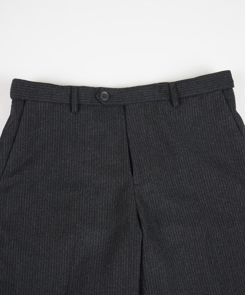 BIRBANTE Spandex S.L Fit Hidden Elastic Waist Slacks - Charcoal Stripe