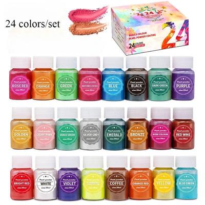 Colorful Pearl Powder Mica Powder Shimmering Glitter Powder Used for Cosmetics Leather Ceramics Dropper Dyeing Slime Filling