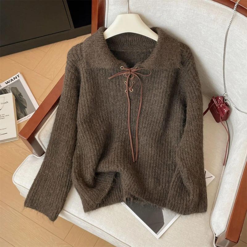 Pullover für Damen Winter Baumwolle Verdickt Warmer Strick Dehnbar Langarm Oversize Jumper Pullover Tops