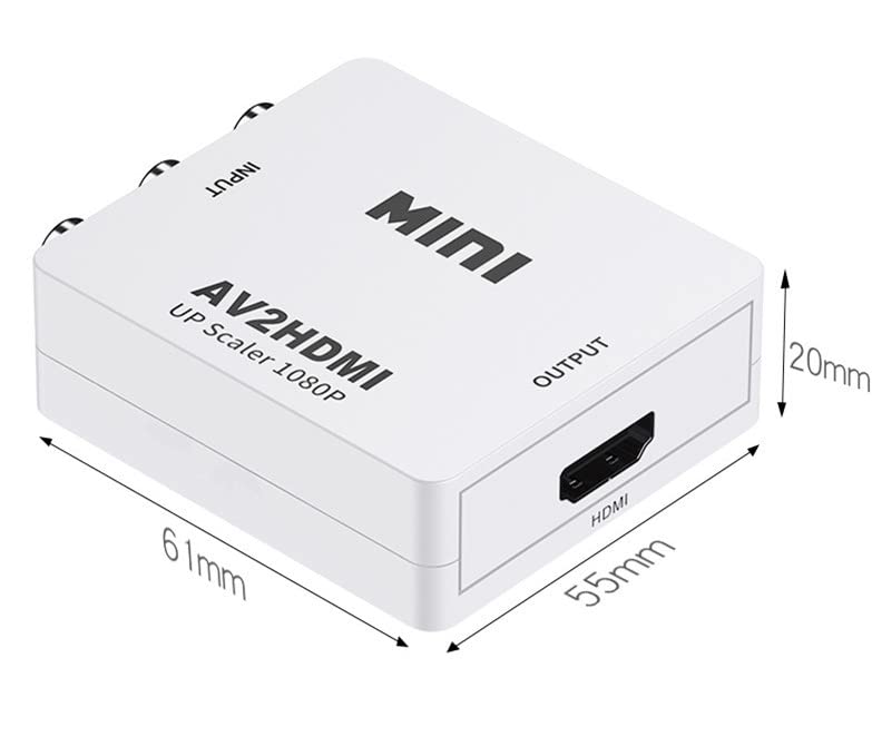 RCA na HDMI AV AV na HDMI konvertor s USB kabelem Konvertor, Konvertor, Kabel, Podpora 1080p/720p, 3 barvy (RCA-HD-bílá)