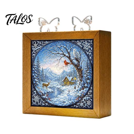 Functional Glowing Home Decor Acrylic Puzzle LED Night Light, 2-In-1 USB Royal Iris Bloom Jigsaw Lamp, DIY Floral Kit Creative Desktop Ambient