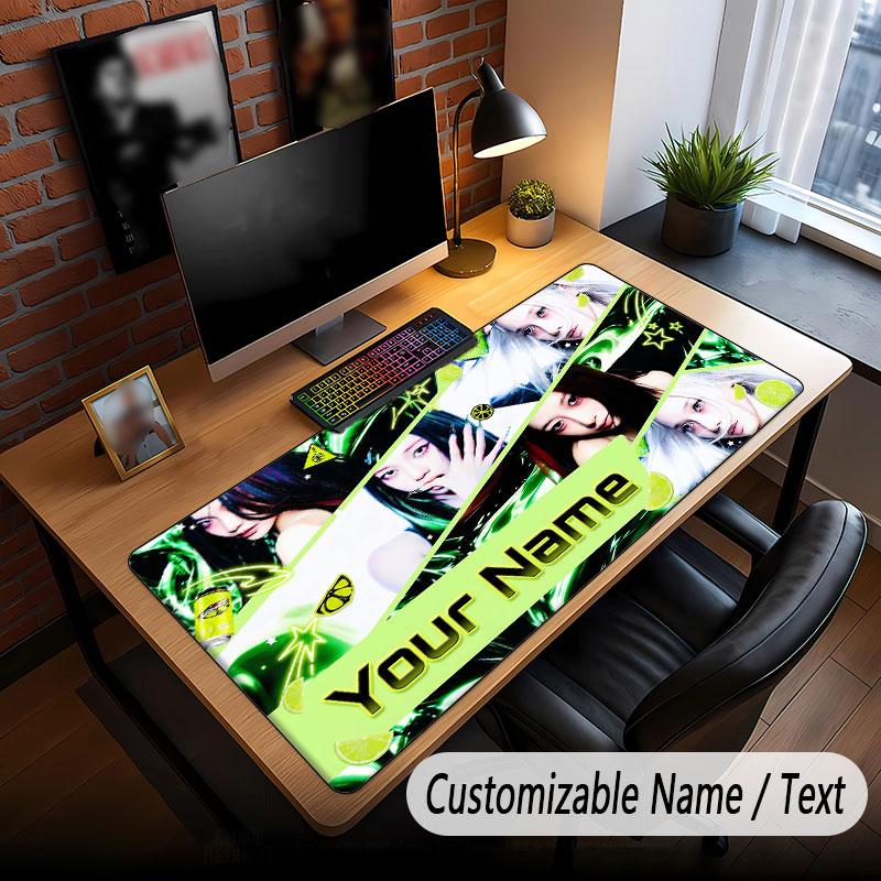 Custom Name Extended Mouse Pad,aespa Gaming Desk Mat For Home Office Desktop Decor