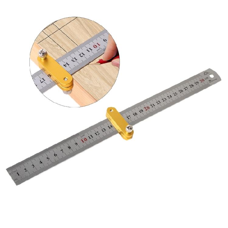 Woodworking Ruler Slide Rule Woodworking Tools Adjustable Metal Marking Gauge Pocket Ruler Scribing Measuring Tools