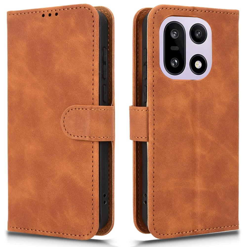 For OnePlus 15 5G Leather Case Skin Feel Anti Drop Wallet Flip Phone Cover