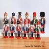 Cross-border Cartoon Wooden Nutcracker Soldier Ornaments - White & Colored Options Available