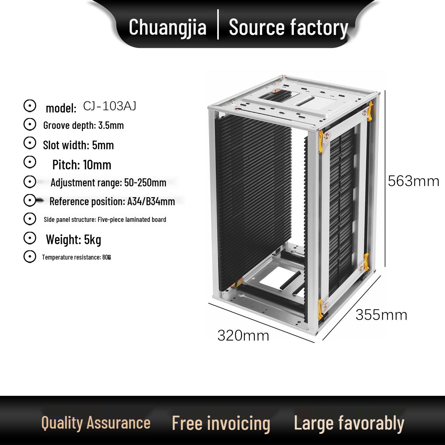 Chuangjia Anti-static Aluminum PCB Rack for SMT Loading/Unloading with Adjustable Snap System