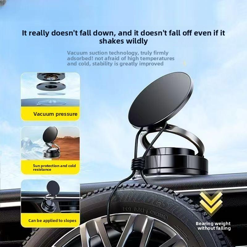 Vacuum Adsorption Magnetic Suction Car Mobile Phone Holder Suction Cup Car Navigation Support