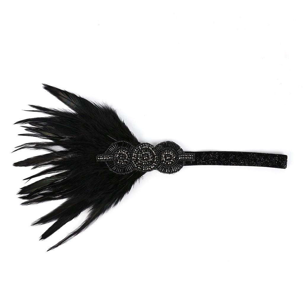 Headpiece Flapper Headband Headdress  Feather Garland Girls Headband