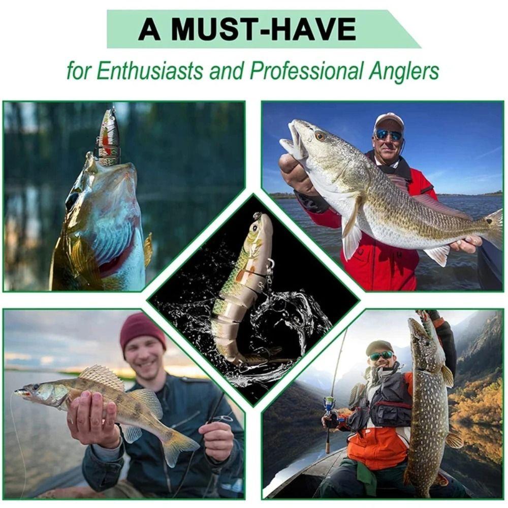 8 Segments 10cm Sinking Wobblers Vibrating Jointed Crankbait Prmeium Hard Vibrating Lures  Trolling