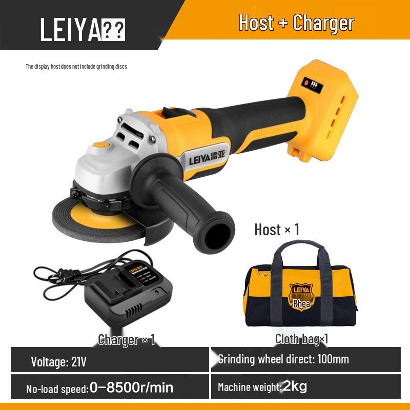 Reya A1620 High Power Brushless Angle Grinder, Lithium Battery Powered Cutting and Polishing Tool