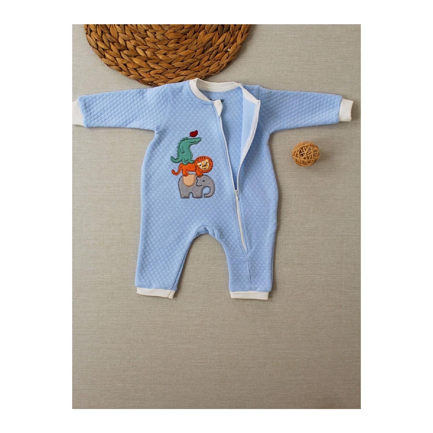 

Dnzc Animal Embroidery Honeymoans Fabric Es Zippered Baby Baby Baby Rompers 1,5 - 2 Yaş белый