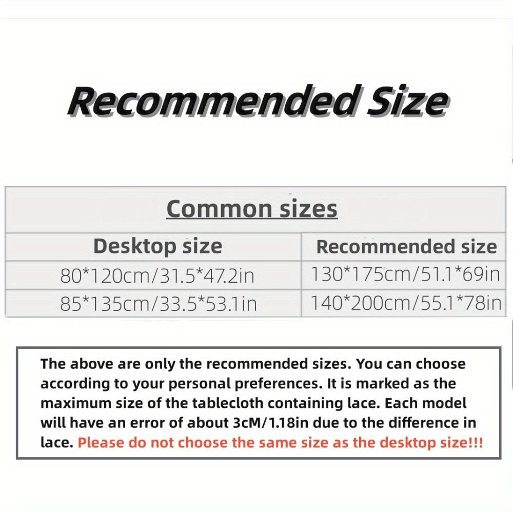 European Style Lace Oval Tablecloth for Nordic Dining Table - Minimalist Lace Table Cloth for Tea Table and Dining Room (Chair Covers Not Included)