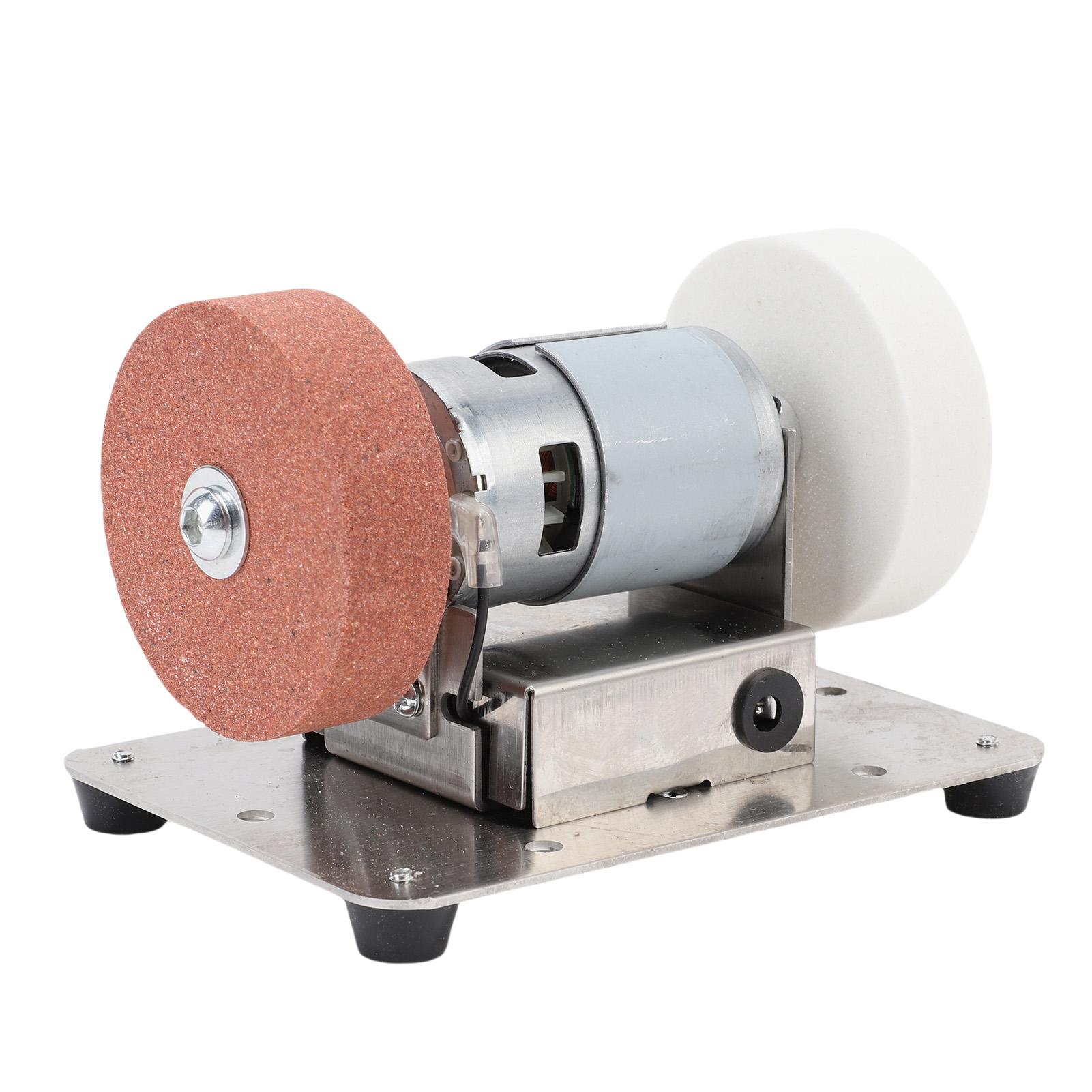 

Mini Bench Grinder with 2 Wheels Electric Multi Purpose Grinding Machine for Metal Wood Cutter Making Jewelry Buffing