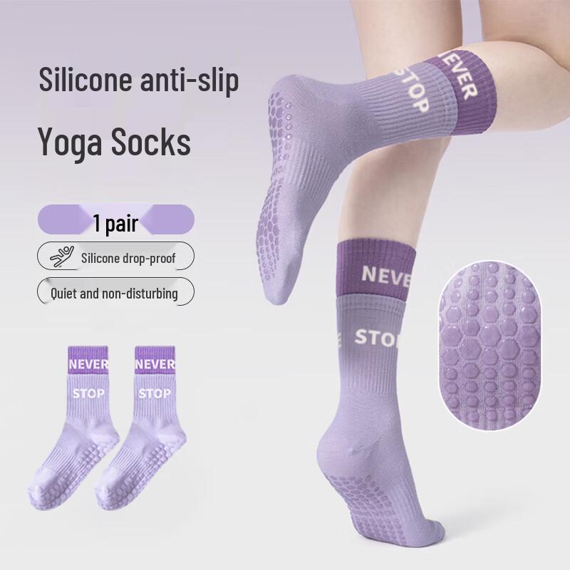 Duweike Women s Professional Non-Slip Yoga Pilates Dance Socks One Size
