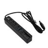 True 2.0 USB Hub: 6-Port Splitter Docking Station with 2-in-1 Card Reader for File Transfer