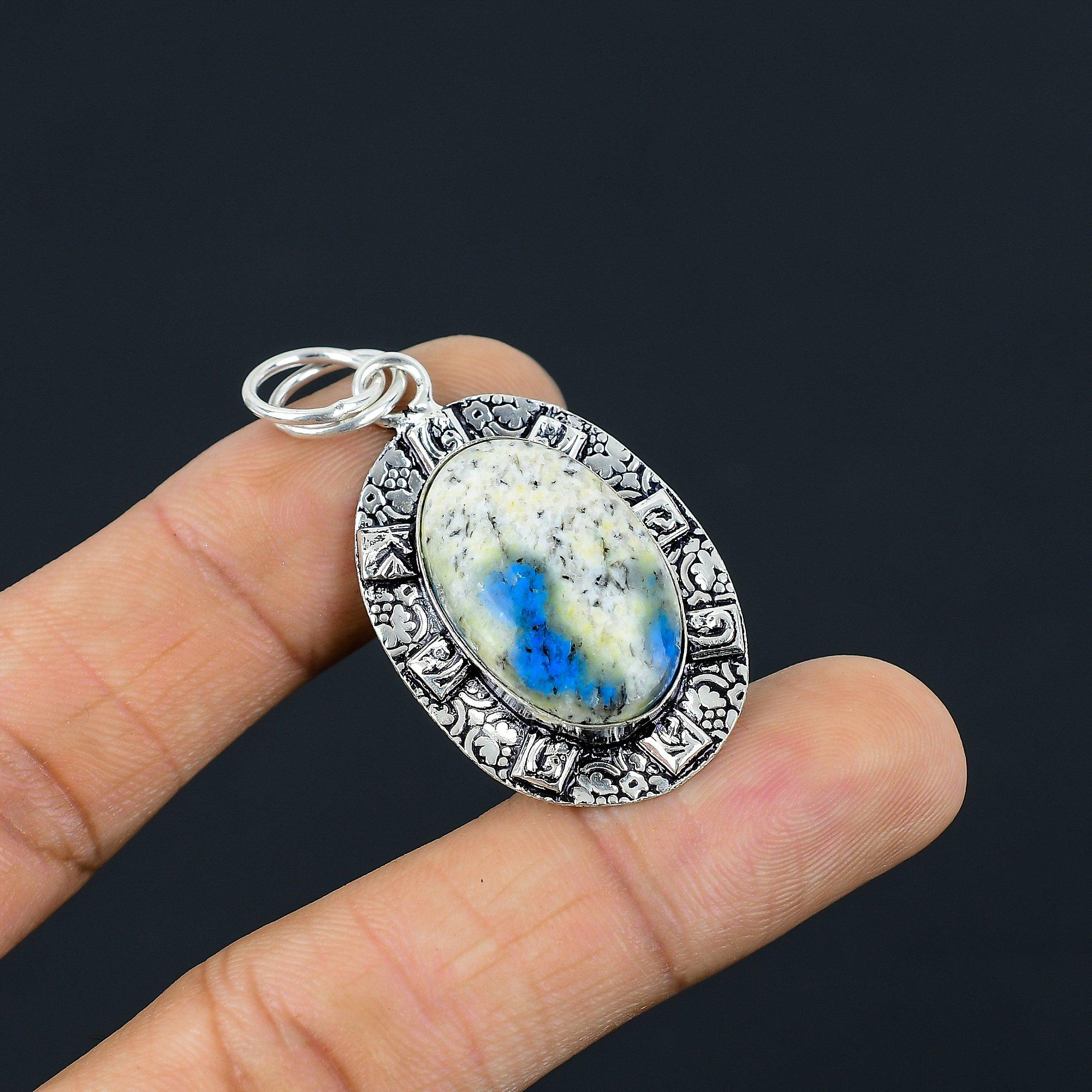 Daughters Day Sale K2 Jasper Stone Engagement Pendant Jewelry Sterling Silver