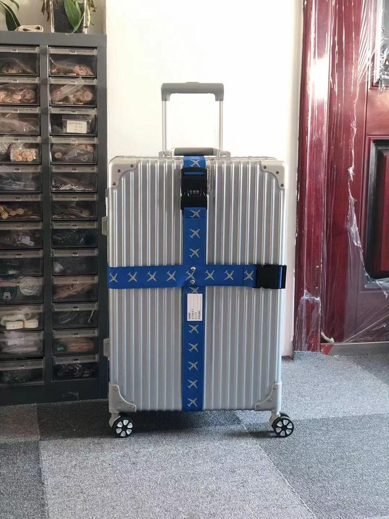 Conjunto Duplo de Cintas de Bagagem: Brilha no Escuro, Alças Removíveis com Fechadura de Combinação