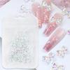 30PCS/Pack Aurora Resin Bow Nail Accessories Ice Transparent Stereoscopic Resin Nail Colorful Diamond Decoration