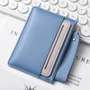 Ultra-thin PU card holder female Korean version of the zipper coin purse multi-card slot simple fashion compact card holder anti-degaussing