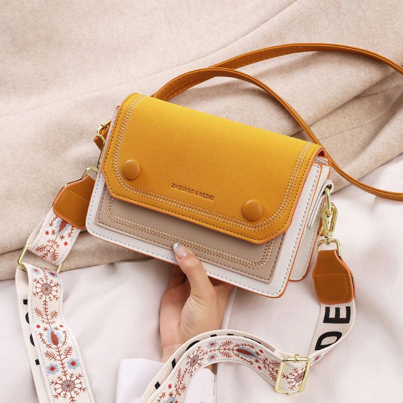 Fashionable Yellow Crossbody Bag Ladies Stylish Small Purse For Women Magnetic Closure Shopping Casual Shoulder Bags