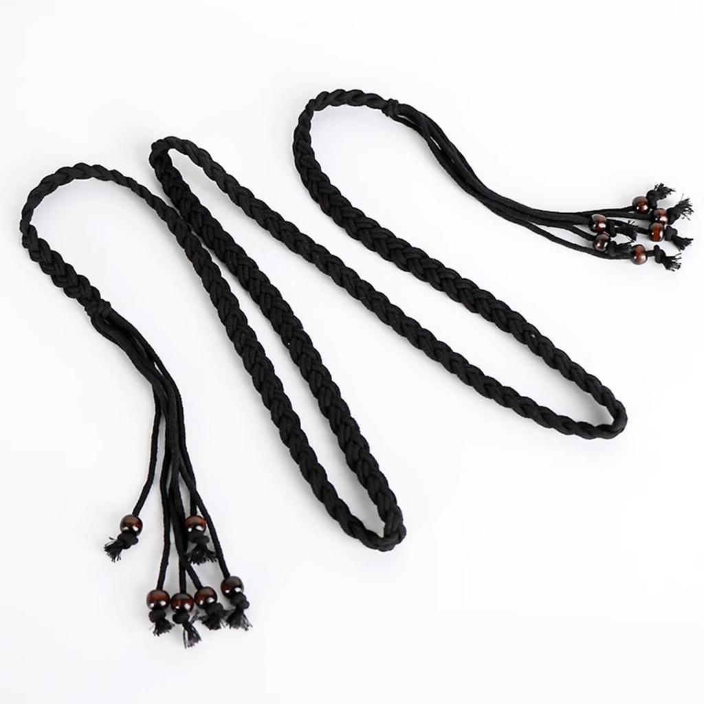 Elegant Crochet Rope Belt Cotton Braided Waistband Knotted Waist Rope For Various Occasion Women Everyday Wear Decors