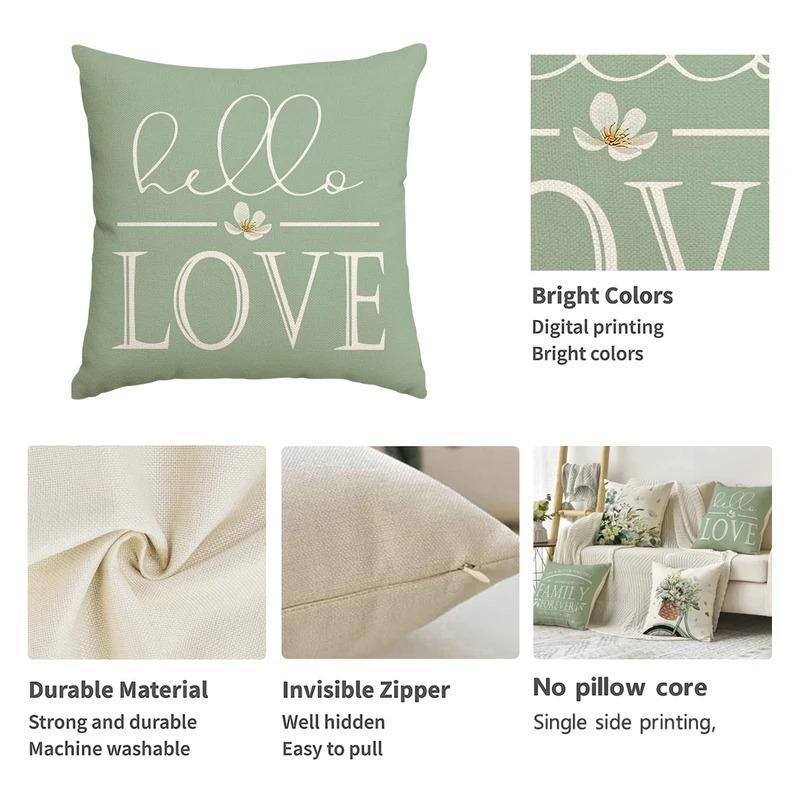 Vikama Floral Cushion Cover Summer Decorative Cushion Cover Rustic Country Home Living Room Sofa Bedroom Cushion Cover