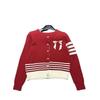 2025 Winter College Style Beaded Bow Knit Cardigan for Women