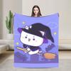 Super Warm BlanketStudents Picnic Bubu Dudu Halloween Throw Blanket  Flannel Bedspread For Living Room Aesthetic Sofa Bed Cover