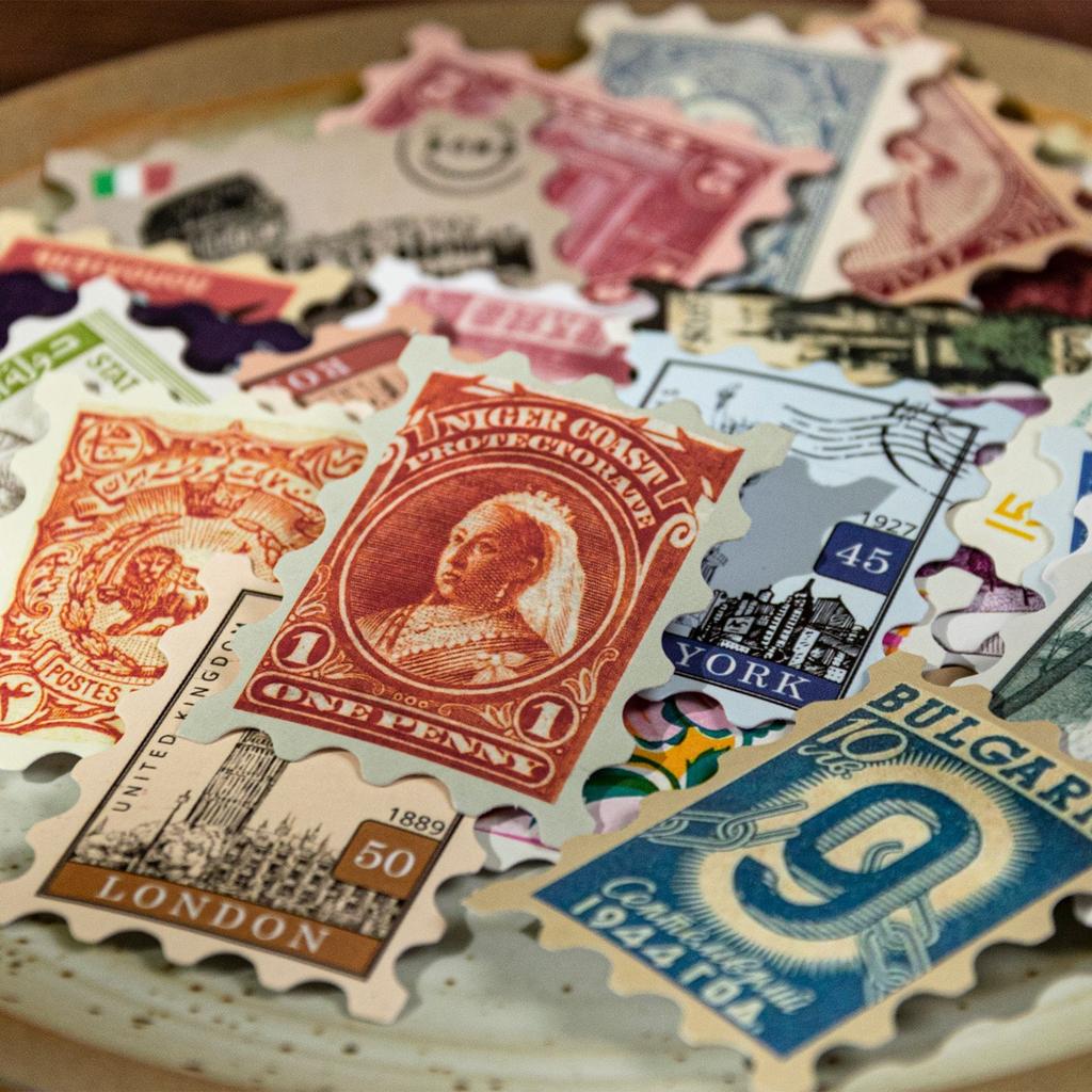 50 pcs Vintage Stamp theme Stickers pack Creativity Decorative Diary Album Scrapbooking material Craft Supplies