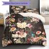Vintage Floral Bird Pattern Bedding Quilt Set Quilt Cover Pillowcase Home Decoration Gift (1 * duvet cover + 2 * pillowcase, without core)