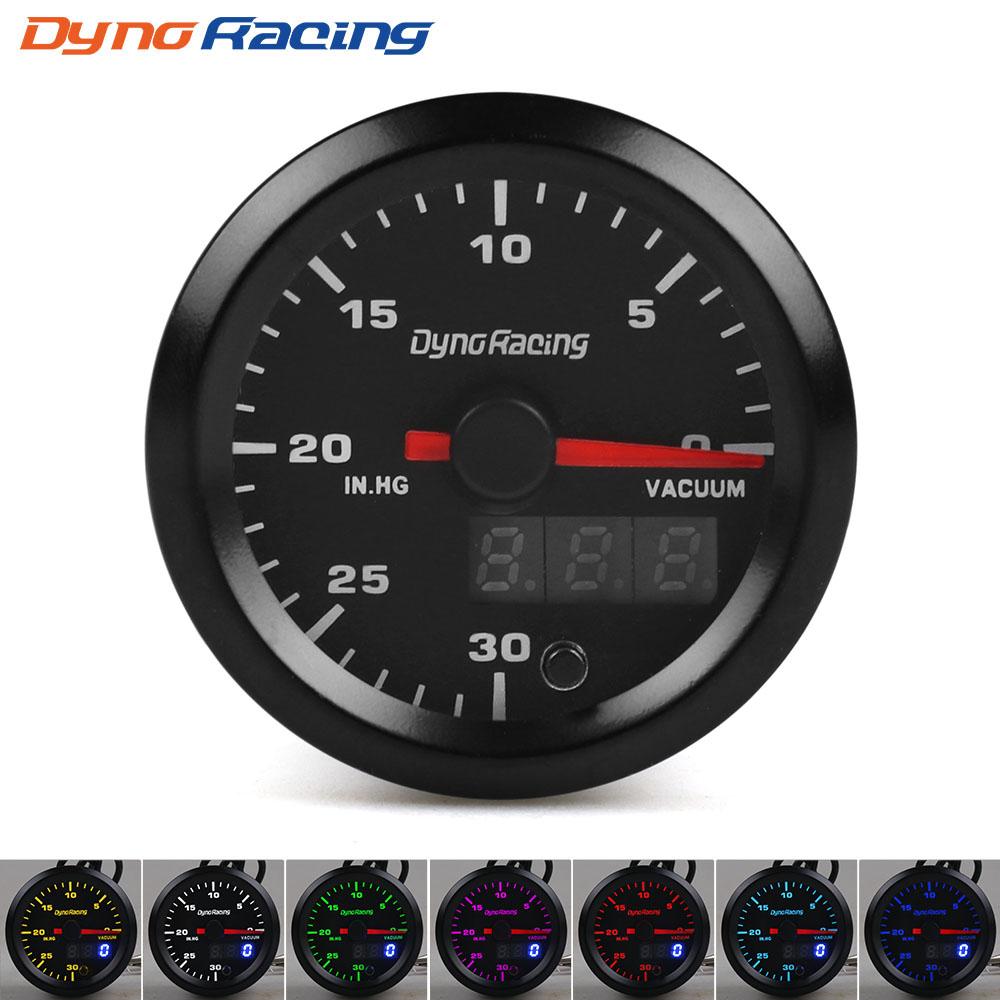 Dynoracing 2" 52mm 7 Colors LED Dual Display Boost Water Oil temp Oil pressure Voltmeter Air fuel Ratio EGT Tachometer Car Gauge