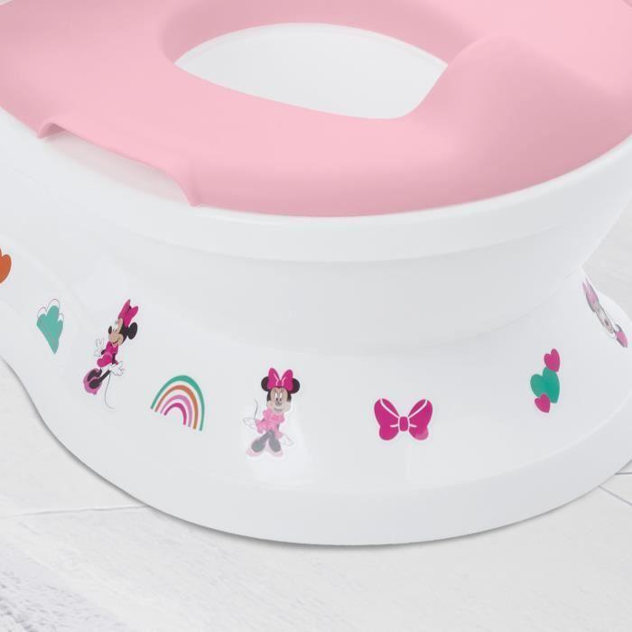 DISNEY BABY - MINNIE - Mini-Toilettensitz mit Toilettensitzverkleinerer, 2-in-1, MySize, Abnehmbarer Töpfchenaufsatz leicht zu reinigen
