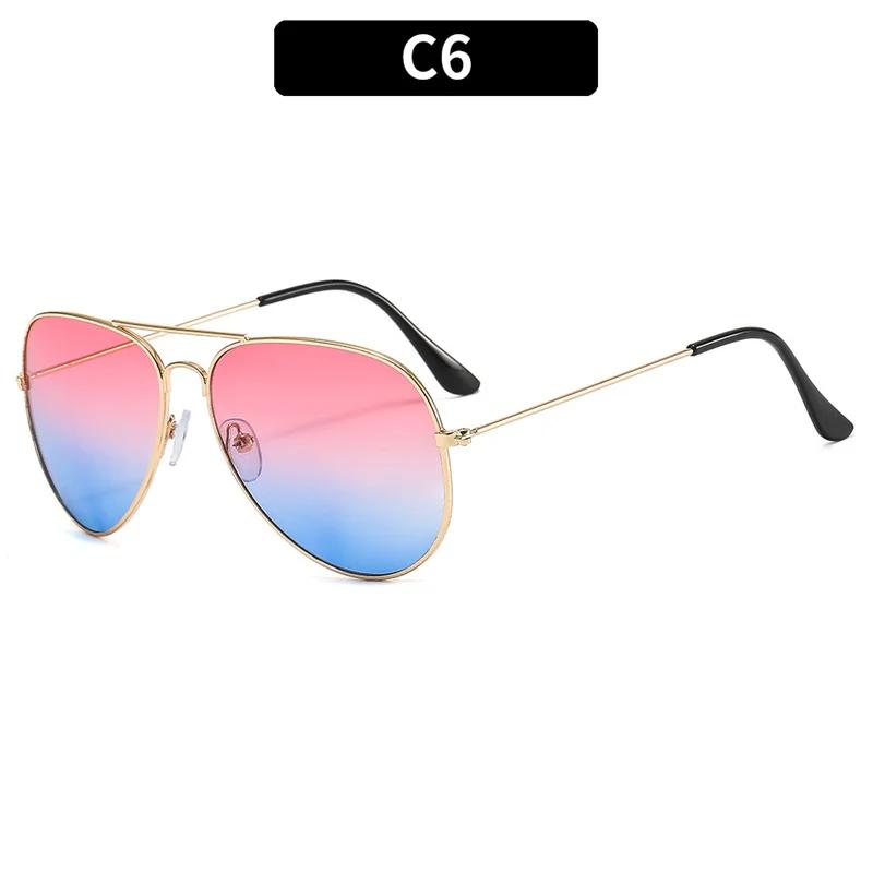 Luxury Brand Double Bridge Aviation Sunglasse Woman Men Alloy Frame Pilot Ocean Gradient Lens Sun Glasses Female Male Eyewear
