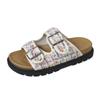 2025 Large Size Women's Versatile Thick Sole Solid Color European and American Casual Cool Slippers