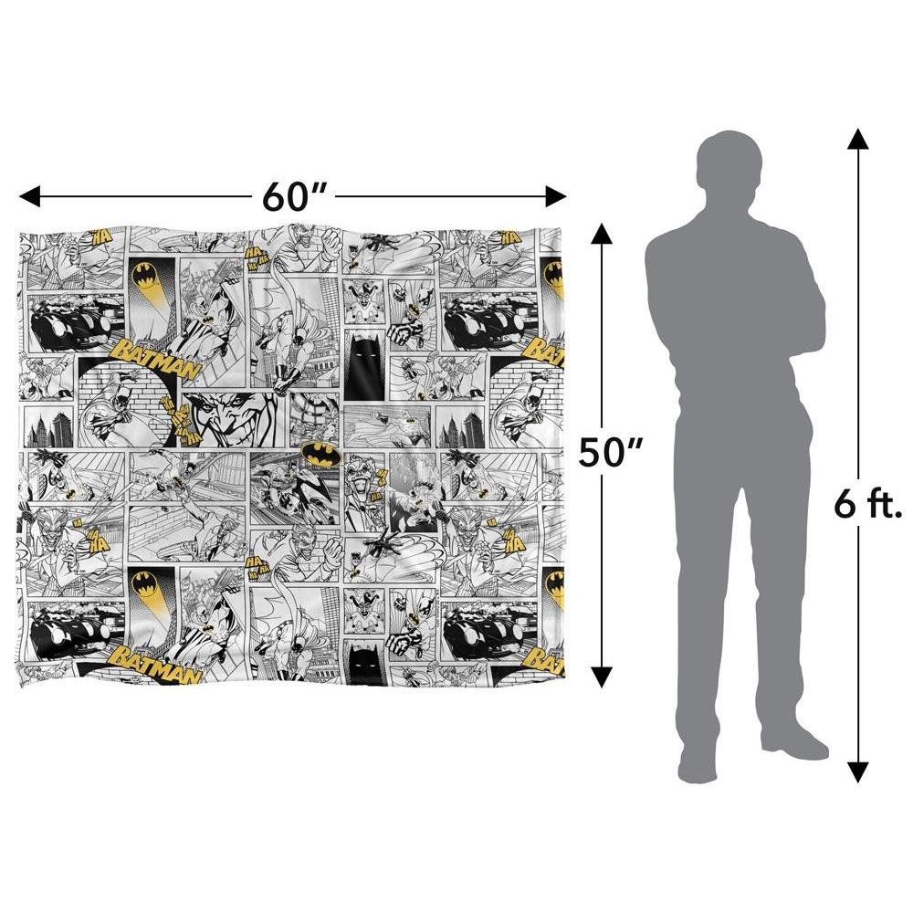 Batman Action Panels Blanket