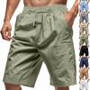 Hip-Hop Sommer Herren Leichte Atmungsaktive Leinen Strand Sport Freizeit Locker Geschnittene Kurze Hosen