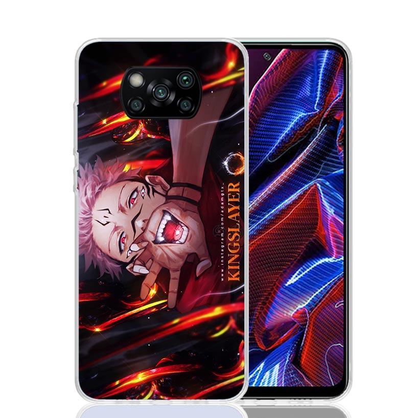 Japan Anime JujuKaisen Phone Case For Xiaomi Poco X7 X6 X5 Pro F7 Ultra Redmi 15C 15 13 13C 12 12C 10 10A 10C 9 9A 9C 9T Cover P